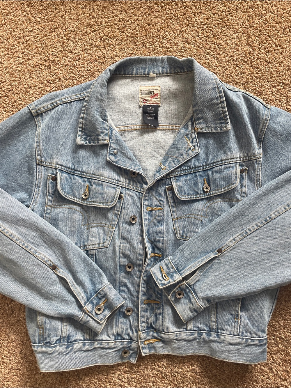 Light Wash Denim Bomber Jacket